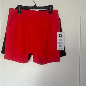 RBX Red and Black Women's Bike Shorts